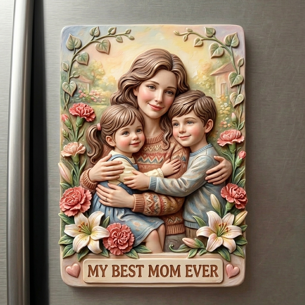 Customized 3D Cartoon Fridge Magnets | Customizable with family photos, pet photos, couple photos | Unique hand-painted 3D embossed commemorative gifts, suitable for holidays, birthdays, anniversaries, and other occasions.