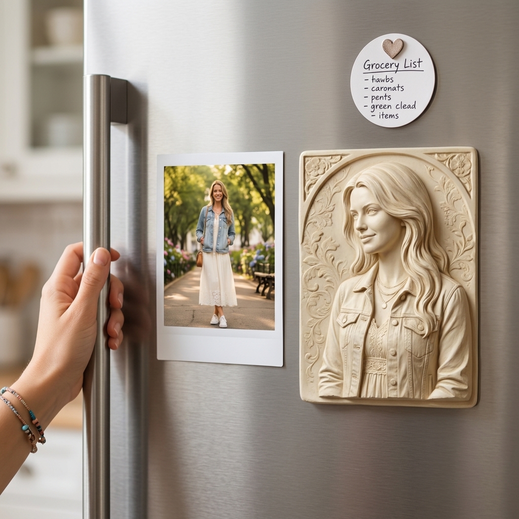 Customized 3D Cartoon Fridge Magnets | Customizable with family photos, pet photos, couple photos | Unique hand-painted 3D embossed commemorative gifts, suitable for holidays, birthdays, anniversaries, and other occasions.