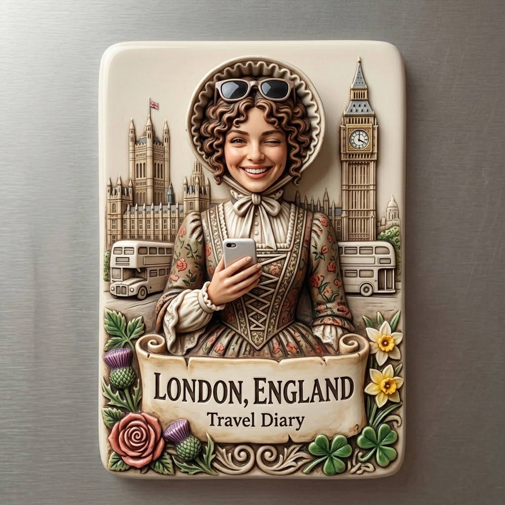 PrintyNext 3D Custom Travel Fridge Magnets, Personalized  Souvenir with City Landmark & Your Figure, Custom 3D City Landmark Fridge Magnets, Unique Travel Souvenirs, Collectible Resin Statues, Home Decor Souvenirs