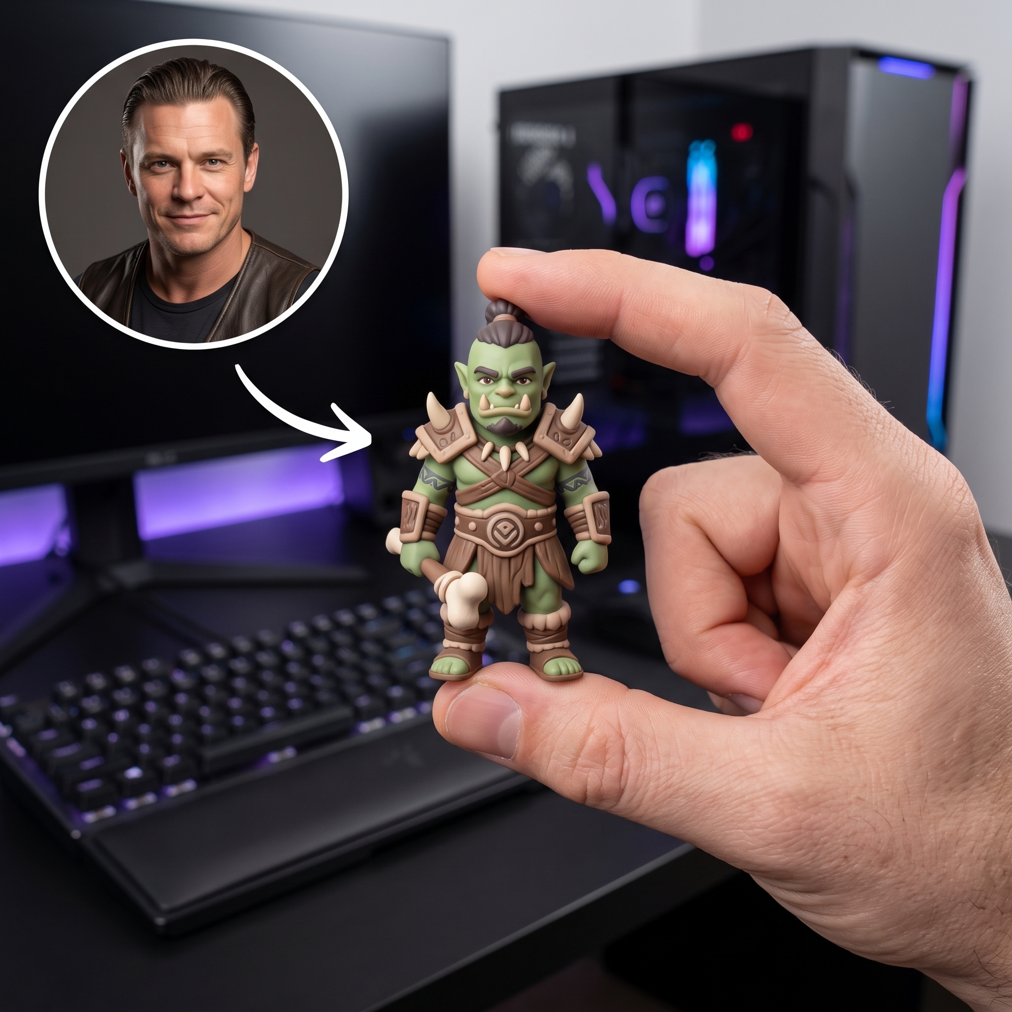 Custom 3D Character Figures Figurine – Fantasy RPG Style