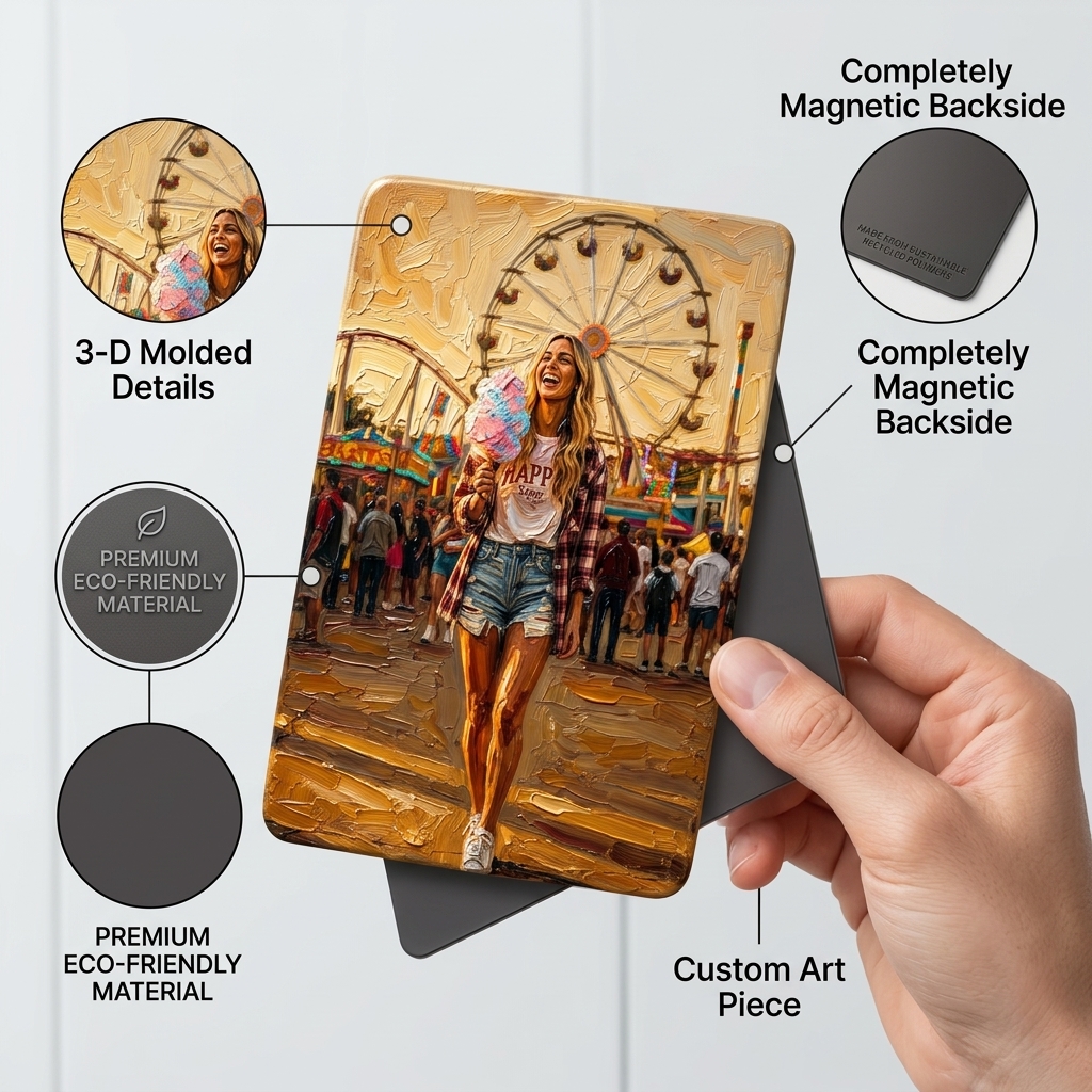 Customized 3D Cartoon Fridge Magnets | Customizable with family photos, pet photos, couple photos | Unique hand-painted 3D embossed commemorative gifts, suitable for holidays, birthdays, anniversaries, and other occasions.