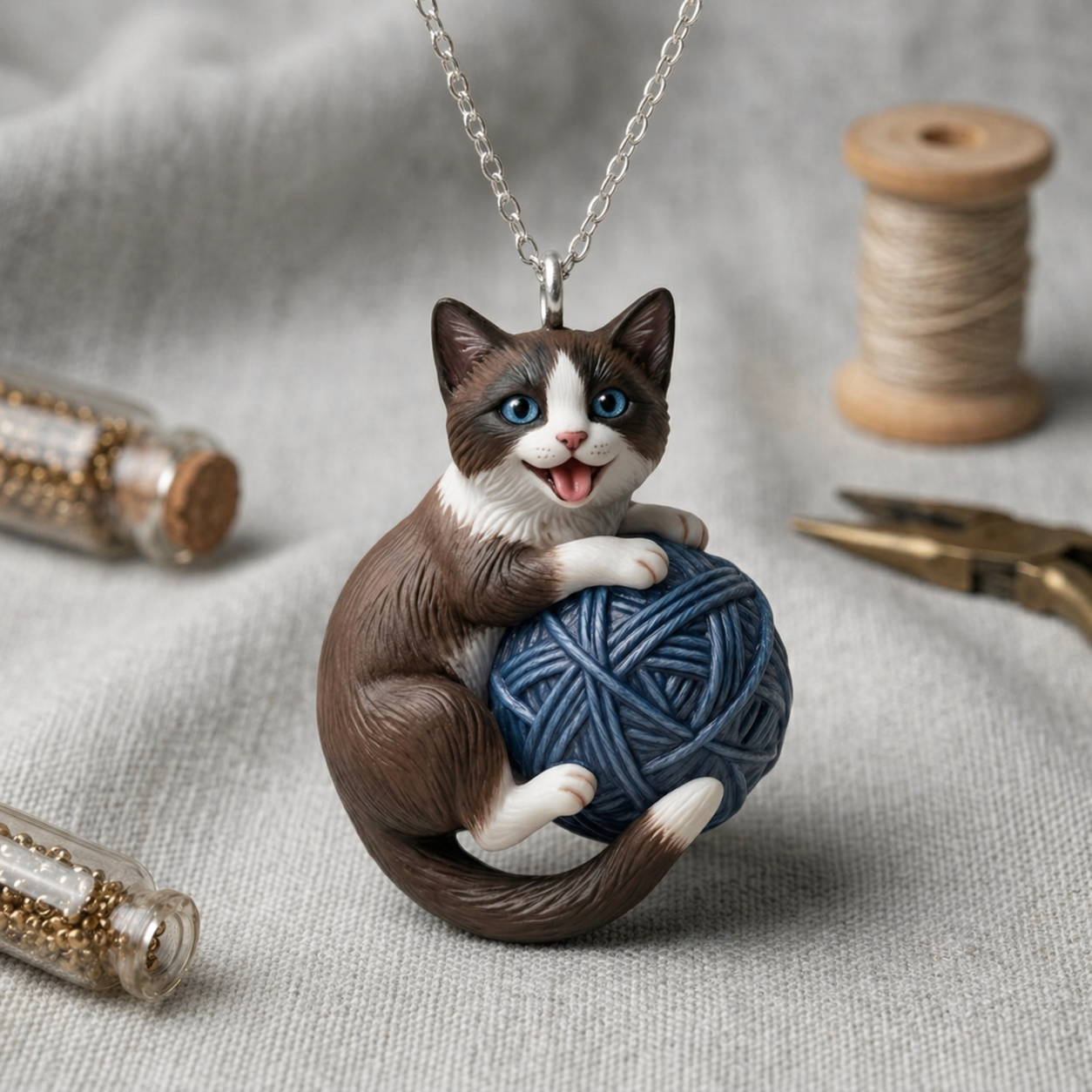 Personalized Pet Necklace – Custom 3D Puzzle Pendant for Pet Lovers