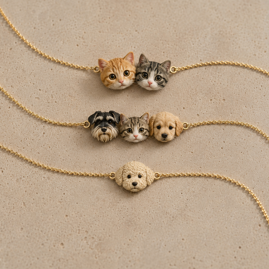 Customized 3D pet portrait rings, personalized 3D pet portrait rings, commemorative gifts for pet lovers.
