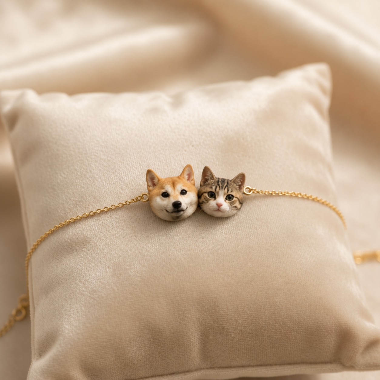 Customized 3D pet portrait rings, personalized 3D pet portrait rings, commemorative gifts for pet lovers.