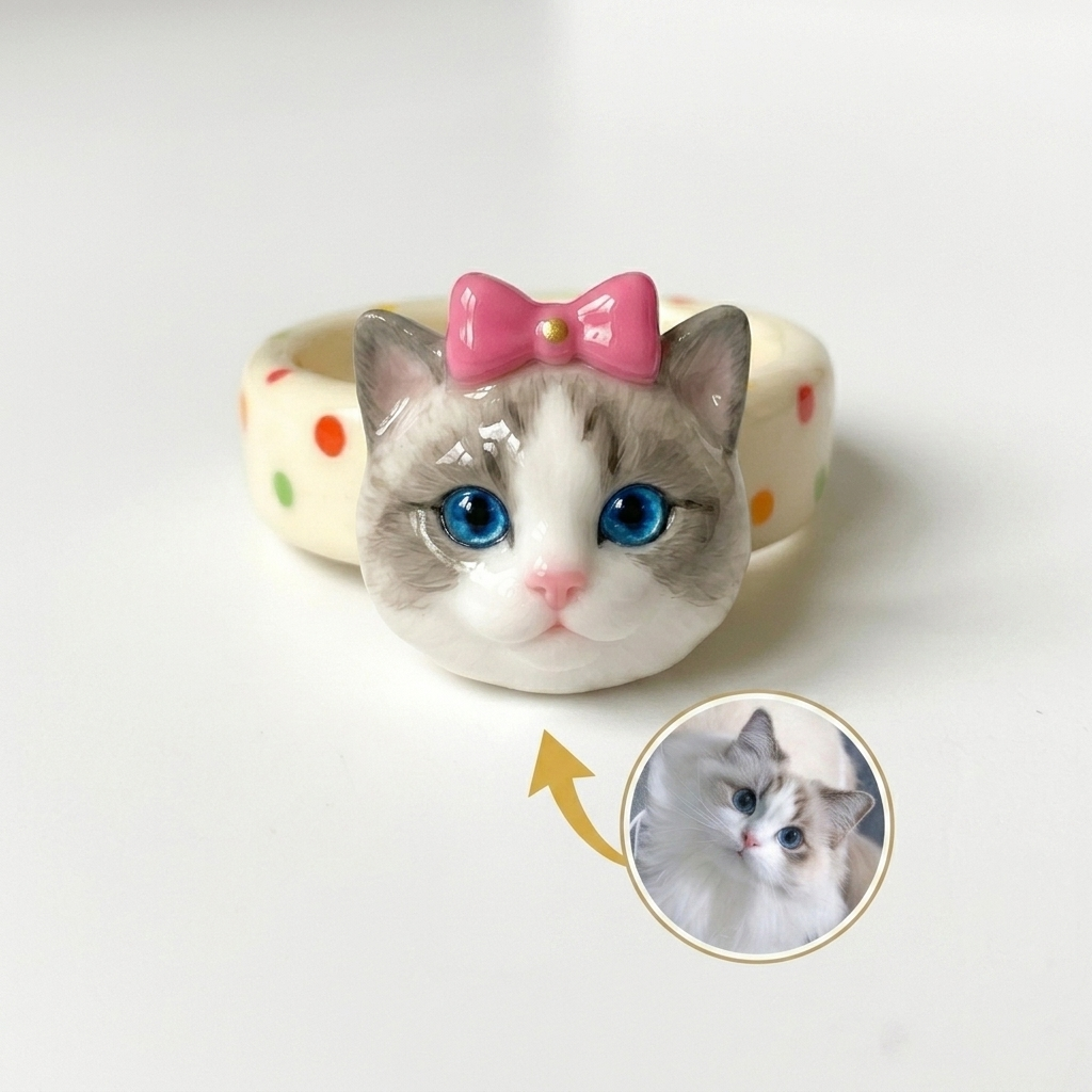 Personalized 3D figurine rings, custom commemorative jewelry, and meaningful gifts for couples.