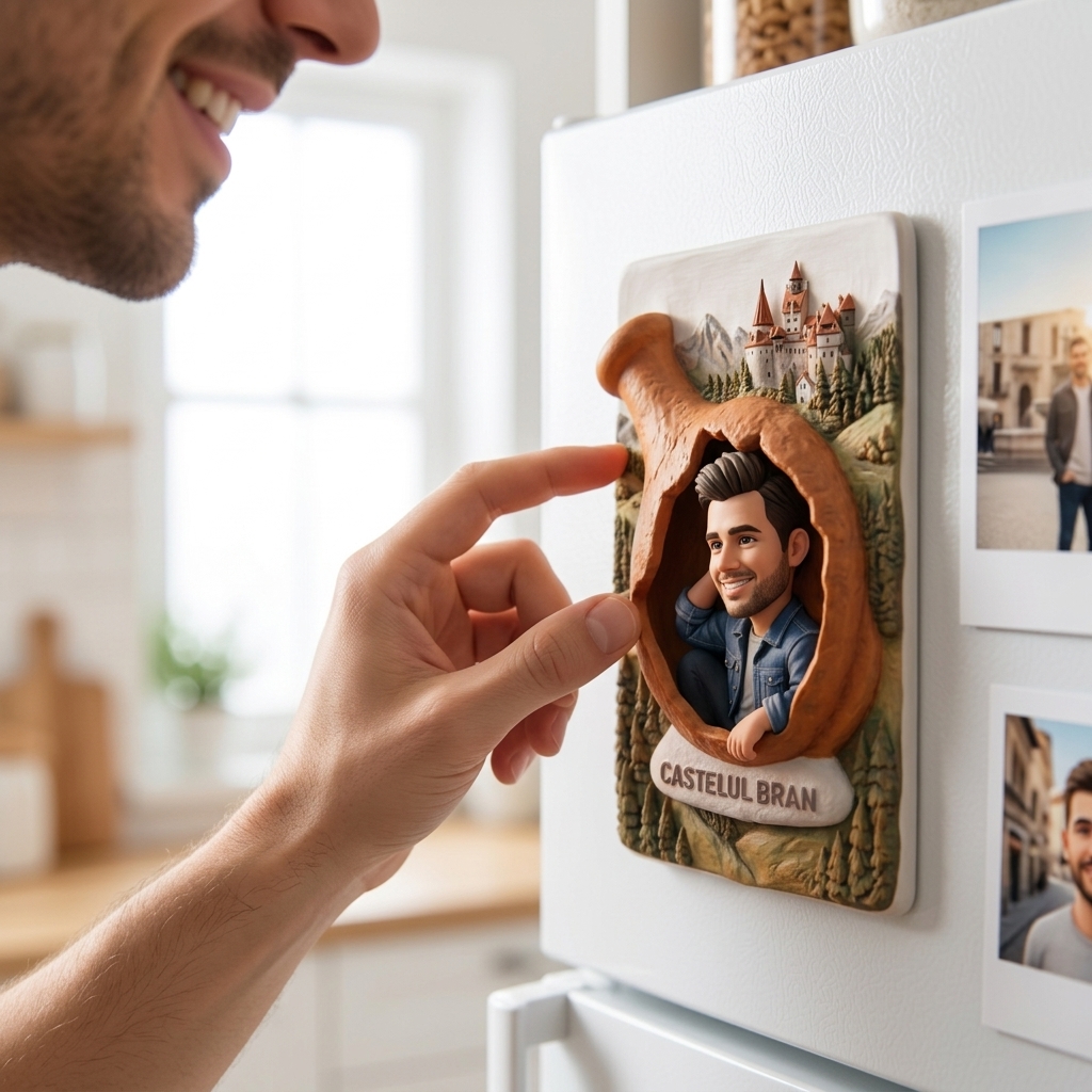 Customized 3D Cartoon Fridge Magnets | Customizable with family photos, pet photos, couple photos | Unique hand-painted 3D embossed commemorative gifts, suitable for holidays, birthdays, anniversaries, and other occasions.