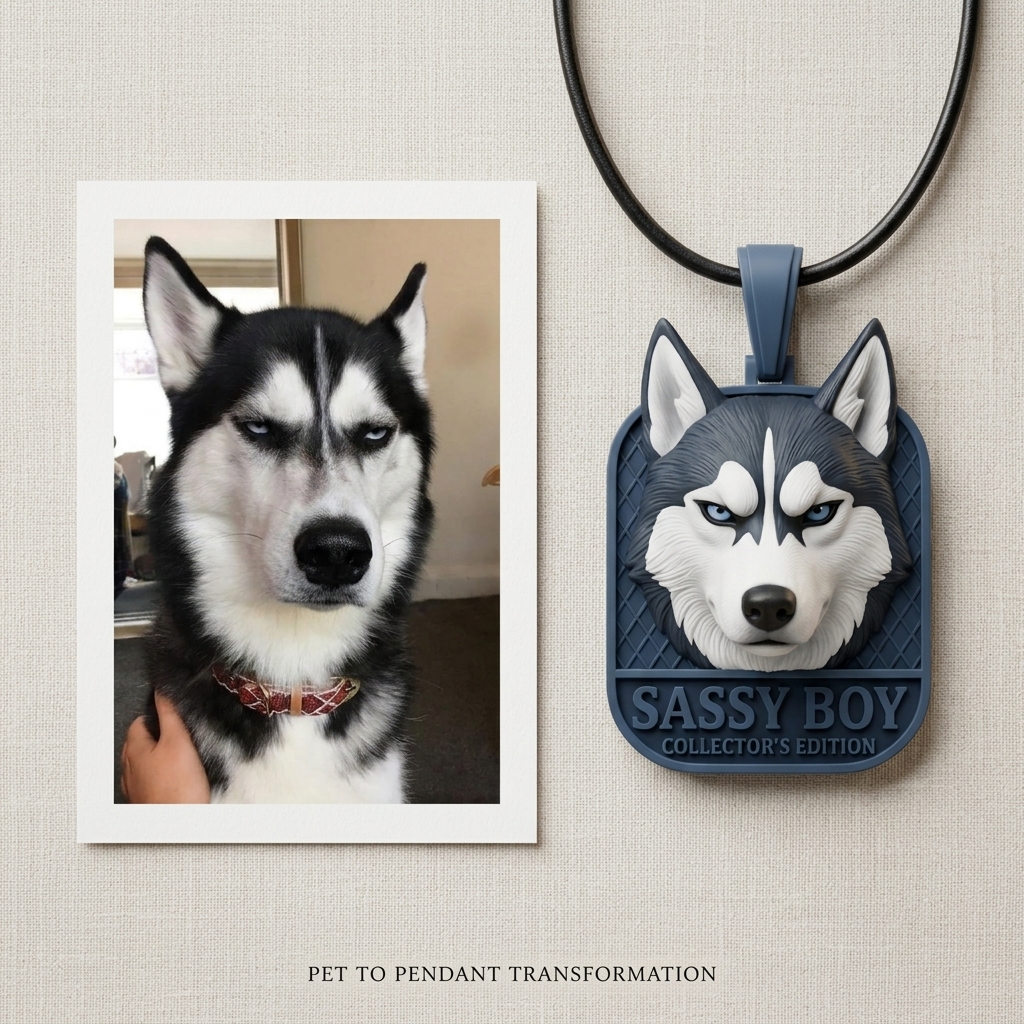 Personalized pet necklaces, customizable pet pendants, dog and cat portrait necklaces, commemorative gifts, and the perfect present for pet lovers.