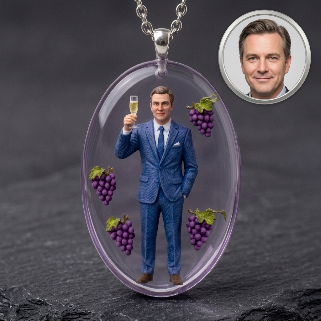 Personalized 3D necklaces, customizable resin pendants for men/women,Transparent resin pendant, Miniature figure necklaces, suitable for holidays, birthdays, anniversaries, and other occasions.