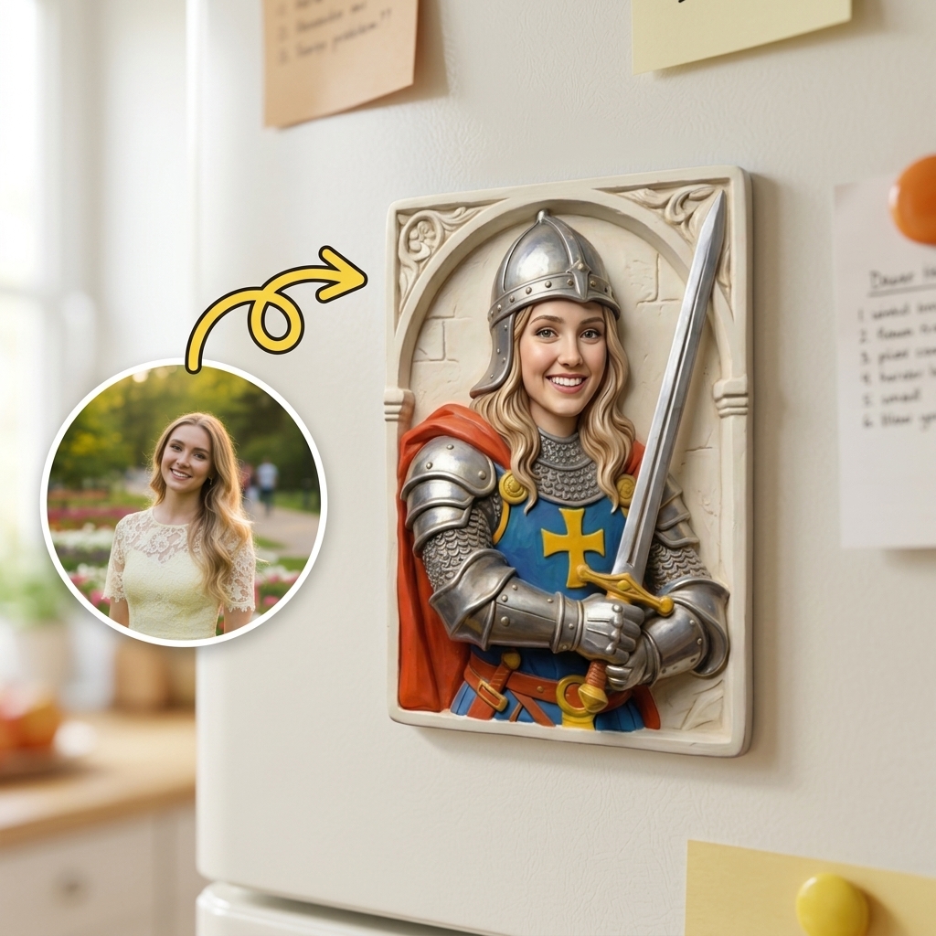 Customized 3D Cartoon Fridge Magnets | Customizable with family photos, pet photos, couple photos | Unique hand-painted 3D embossed commemorative gifts, suitable for holidays, birthdays, anniversaries, and other occasions.