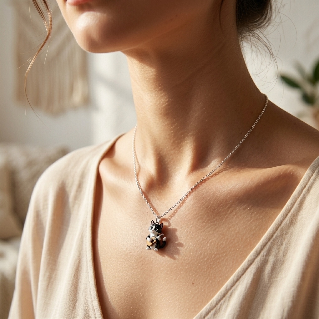 Personalized pet necklaces, customizable pet pendants, dog and cat portrait necklaces, commemorative gifts, and the perfect present for pet lovers.