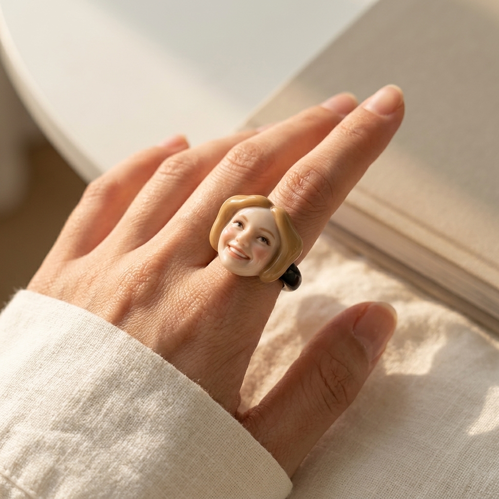 Personalized 3D figurine rings, custom commemorative jewelry, and meaningful gifts for couples.