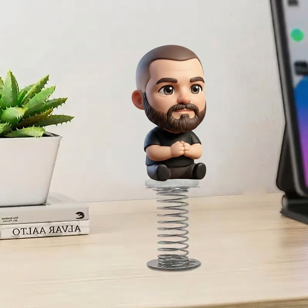 Custom 3D Character or Pet Bobblehead | Resin Material; Suitable for Cars and Offices (Dashboard/Desktop)