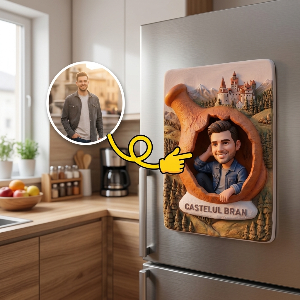 Customized 3D Cartoon Fridge Magnets | Customizable with family photos, pet photos, couple photos | Unique hand-painted 3D embossed commemorative gifts, suitable for holidays, birthdays, anniversaries, and other occasions.