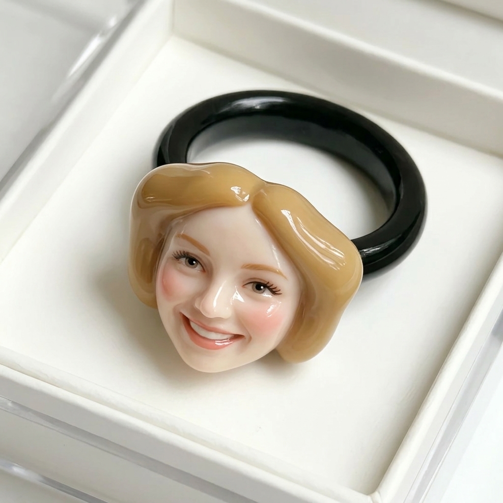 Personalized 3D figurine rings, custom commemorative jewelry, and meaningful gifts for couples.