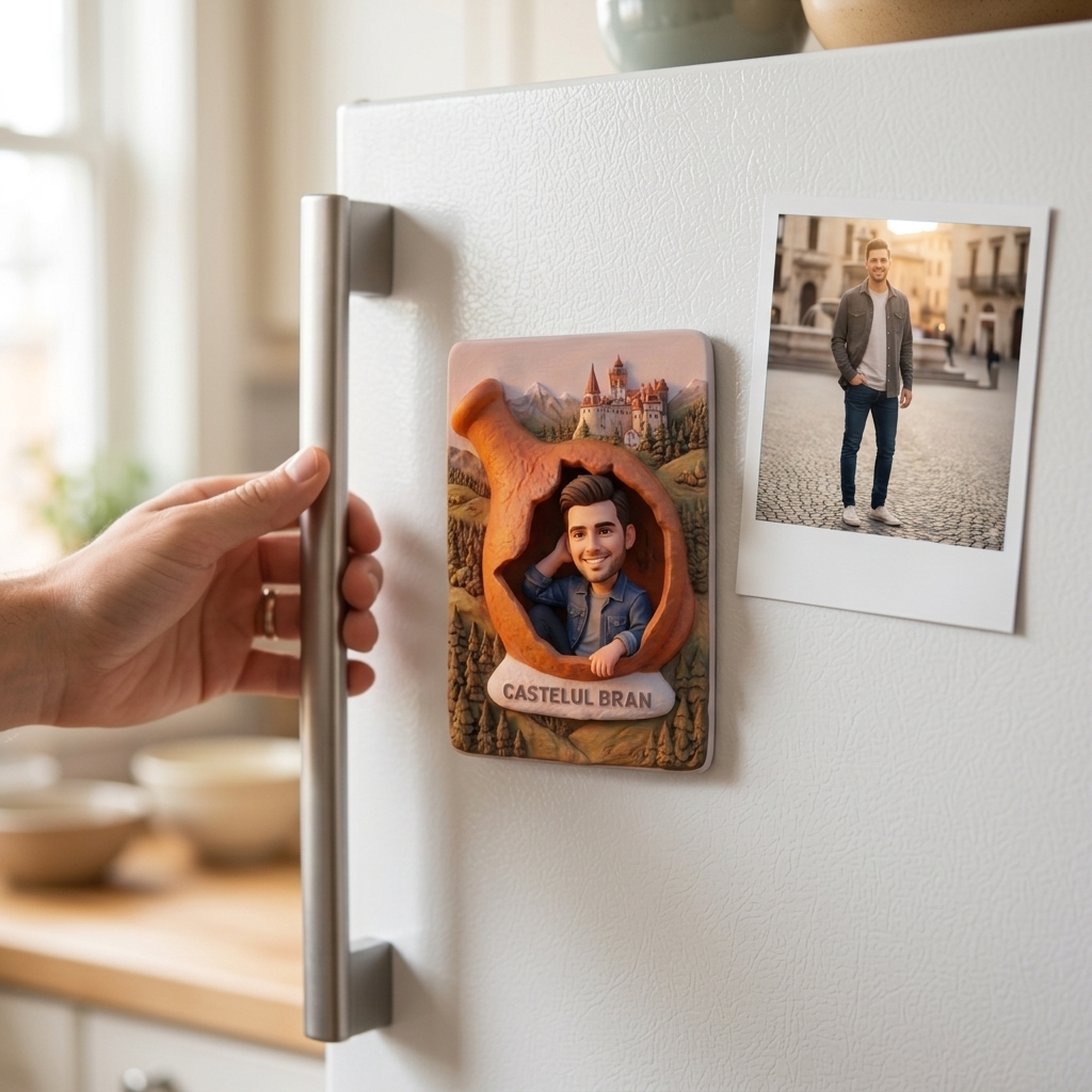 Customized 3D Cartoon Fridge Magnets | Customizable with family photos, pet photos, couple photos | Unique hand-painted 3D embossed commemorative gifts, suitable for holidays, birthdays, anniversaries, and other occasions.