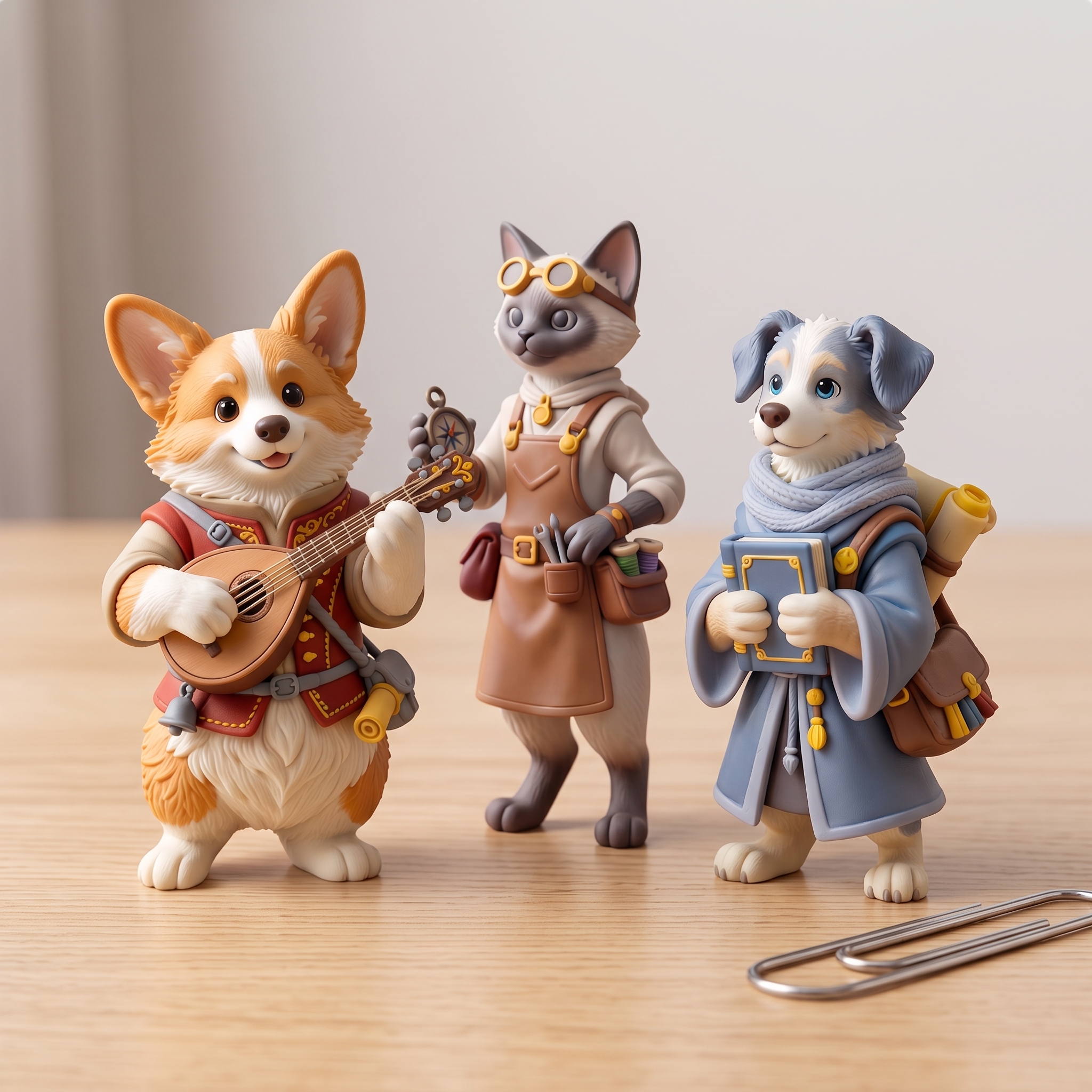 Customizable Pet Anthropomorphic Desk Figurine –  Fantasy Style
