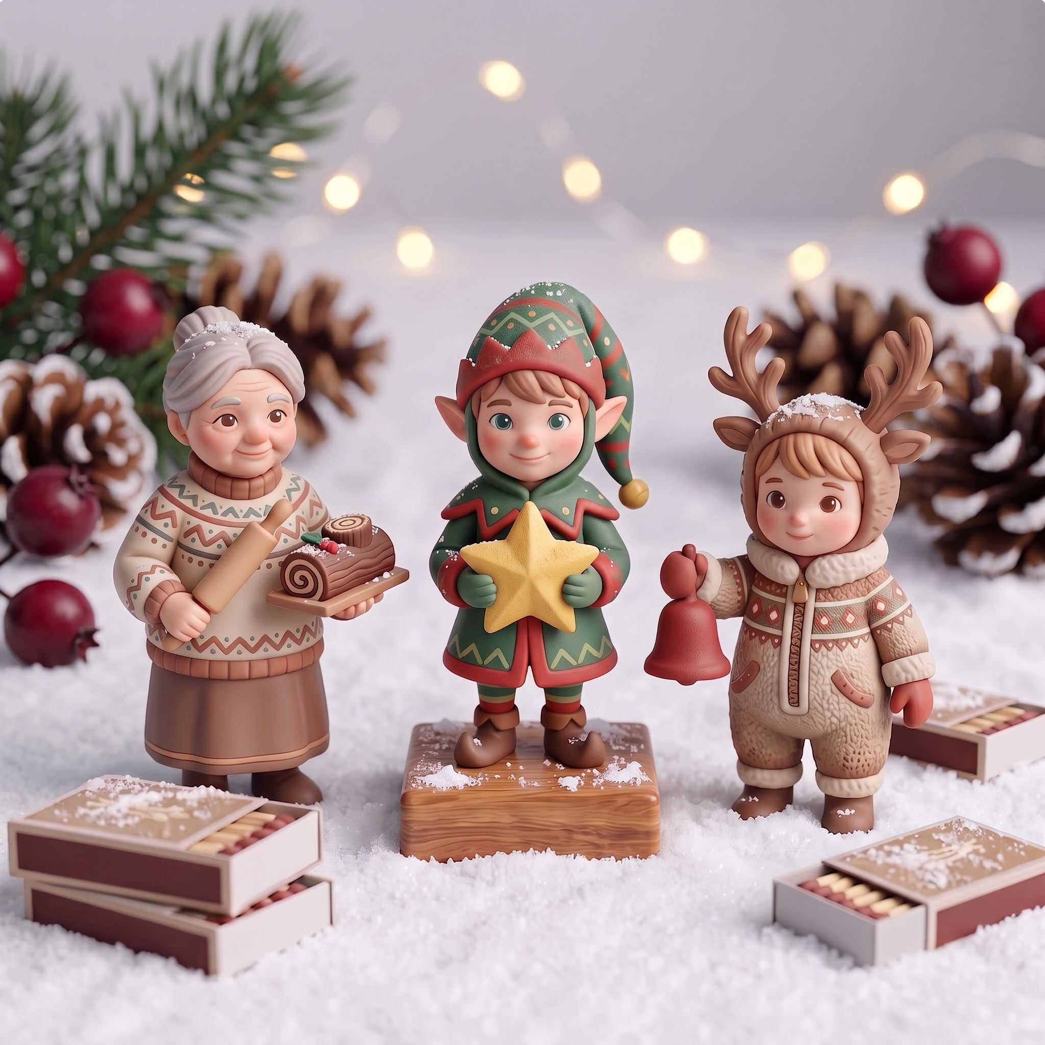 Custom 3D Christmas Character Figures Figurine