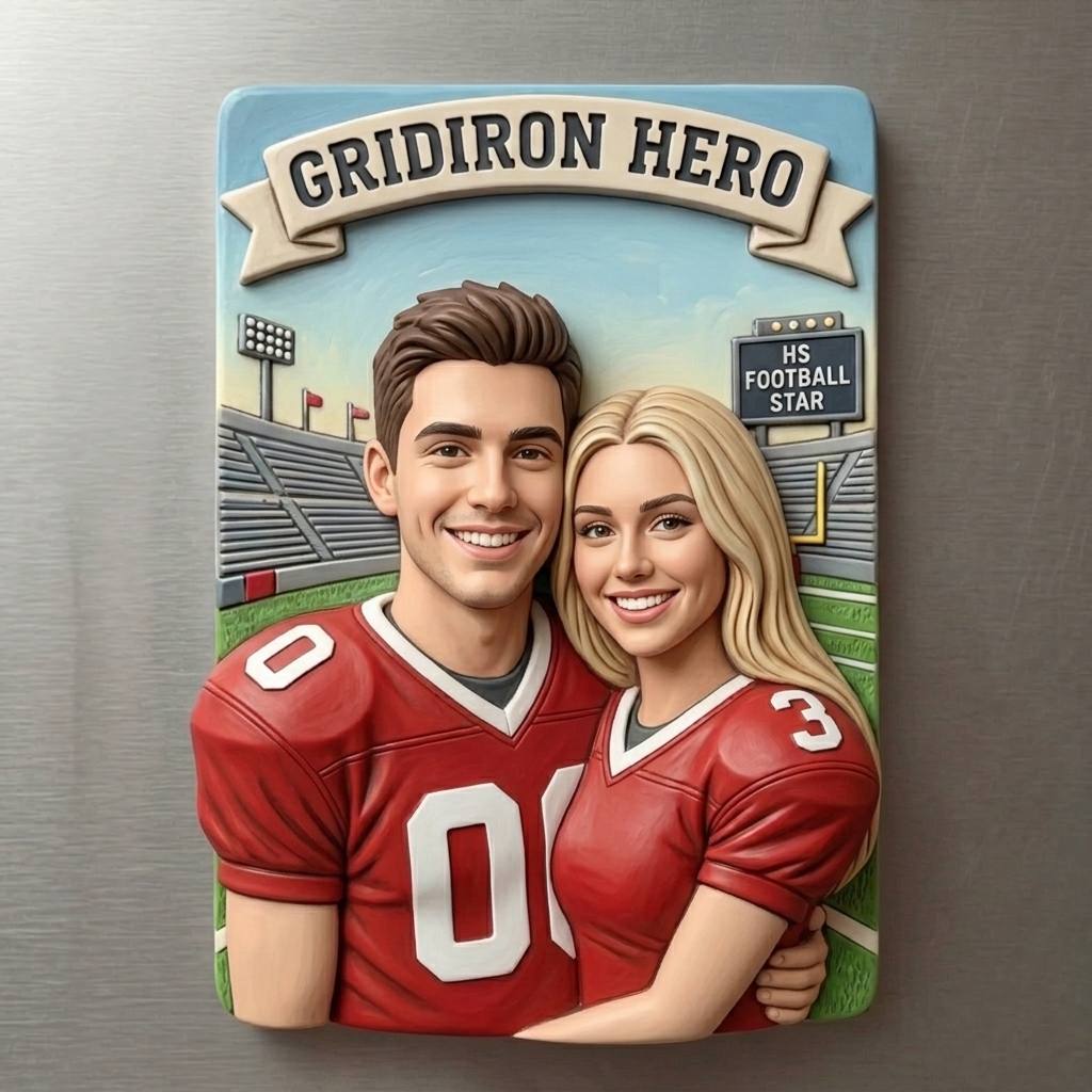 Customized 3D Cartoon Fridge Magnets | Customizable with family photos, pet photos, couple photos | Unique hand-painted 3D embossed commemorative gifts, suitable for holidays, birthdays, anniversaries, and other occasions.