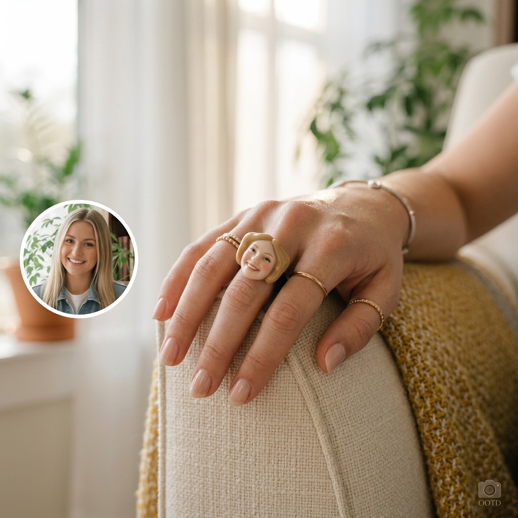 Personalized 3D figurine rings, custom commemorative jewelry, and meaningful gifts for couples.