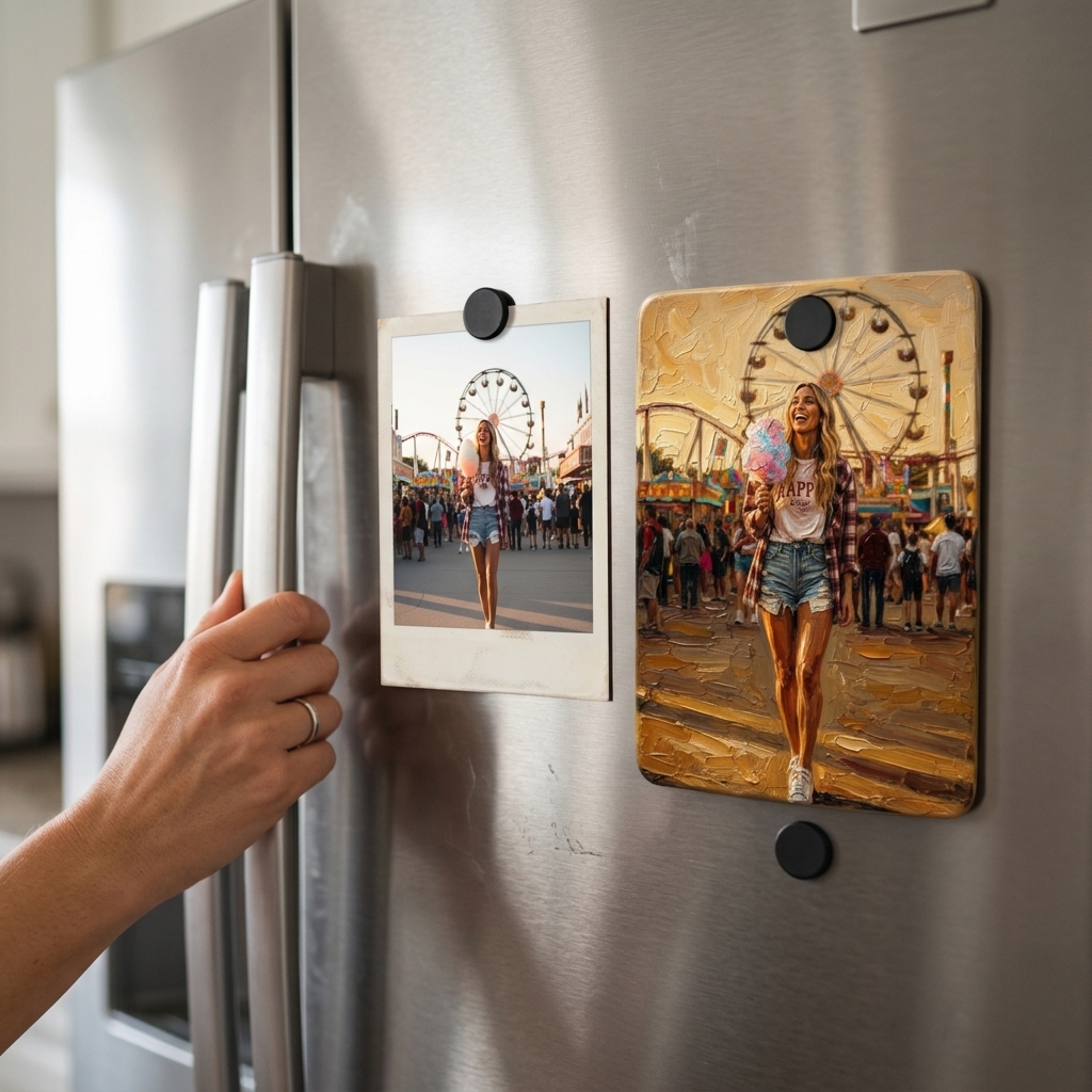 Customized 3D Cartoon Fridge Magnets | Customizable with family photos, pet photos, couple photos | Unique hand-painted 3D embossed commemorative gifts, suitable for holidays, birthdays, anniversaries, and other occasions.