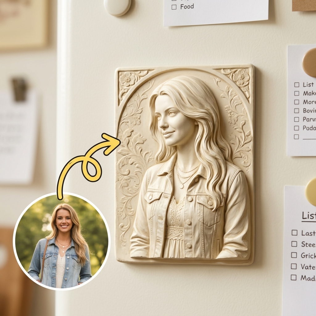 Customized 3D Cartoon Fridge Magnets | Customizable with family photos, pet photos, couple photos | Unique hand-painted 3D embossed commemorative gifts, suitable for holidays, birthdays, anniversaries, and other occasions.