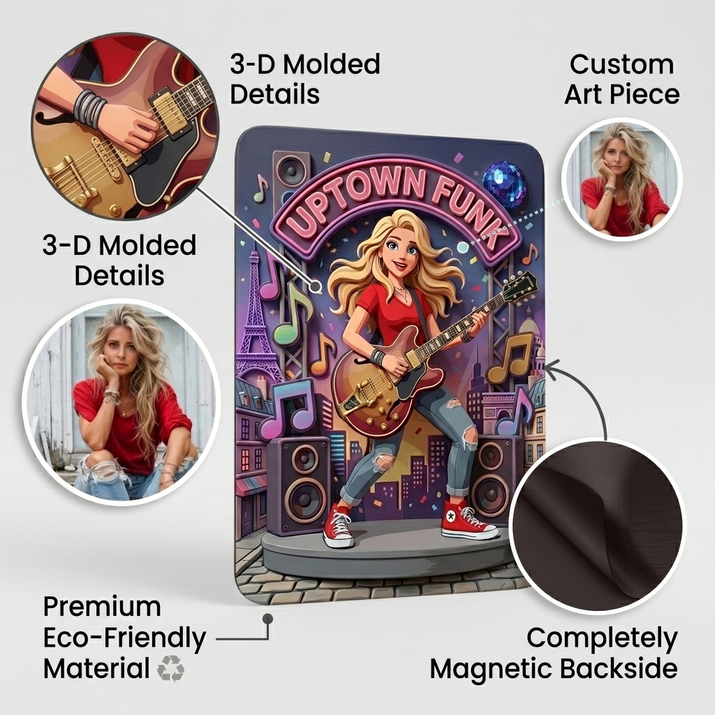 Customized 3D Cartoon Fridge Magnets | Customizable with family photos, pet photos, couple photos | Unique hand-painted 3D embossed commemorative gifts, suitable for holidays, birthdays, anniversaries, and other occasions.
