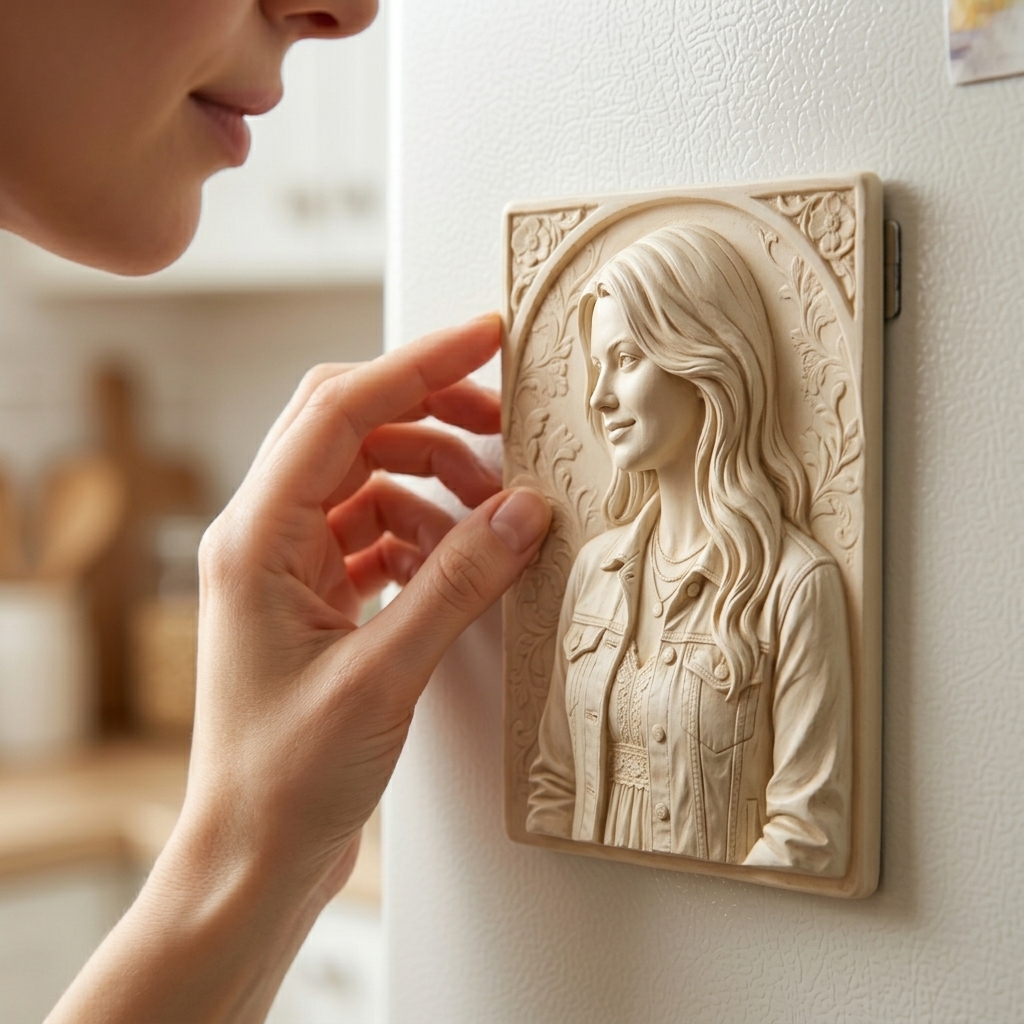 Customized 3D Cartoon Fridge Magnets | Customizable with family photos, pet photos, couple photos | Unique hand-painted 3D embossed commemorative gifts, suitable for holidays, birthdays, anniversaries, and other occasions.