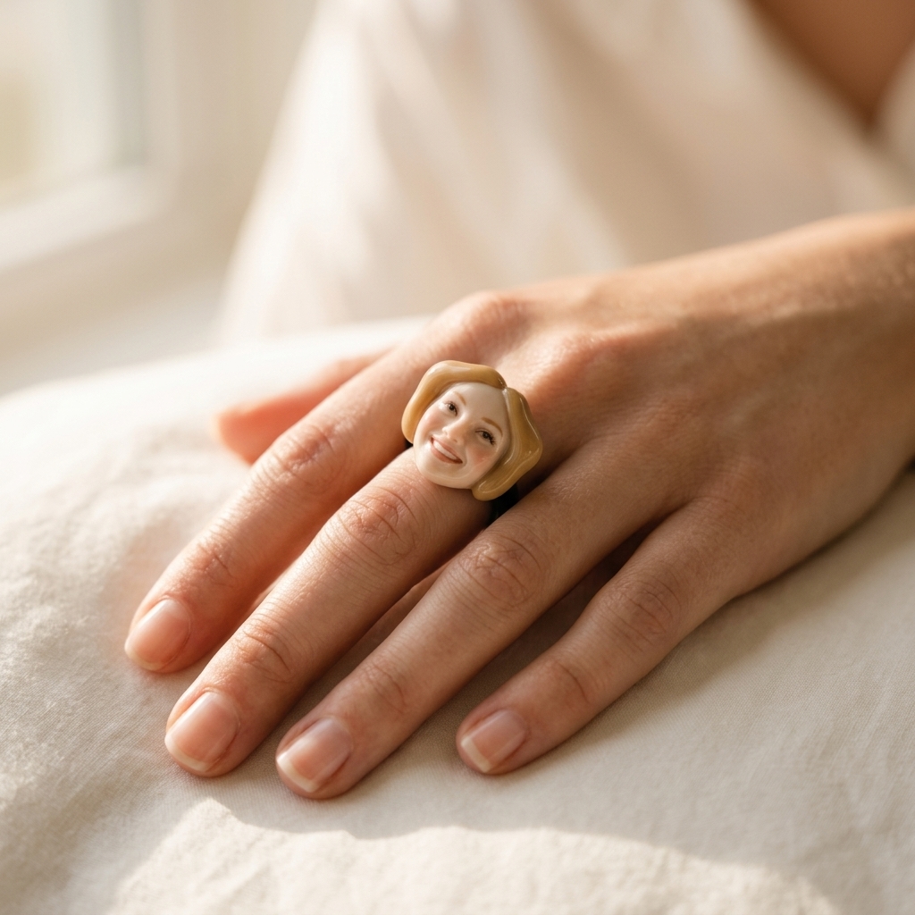 Personalized 3D figurine rings, custom commemorative jewelry, and meaningful gifts for couples.