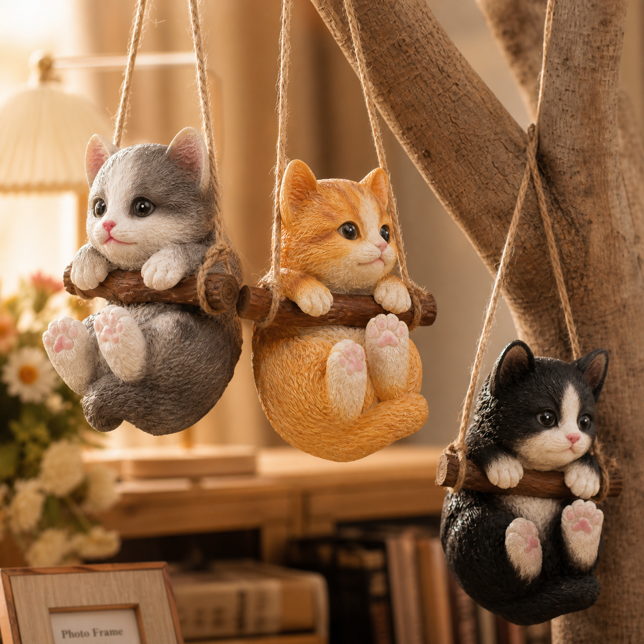 Cute 3D Custom Mini Ornaments of Characters or Pets | Made of resin, compatible with cars and offices, multi-purpose for dashboard/desktop/hanging, cartoon theme, perfect for Valentine's Day gifts.