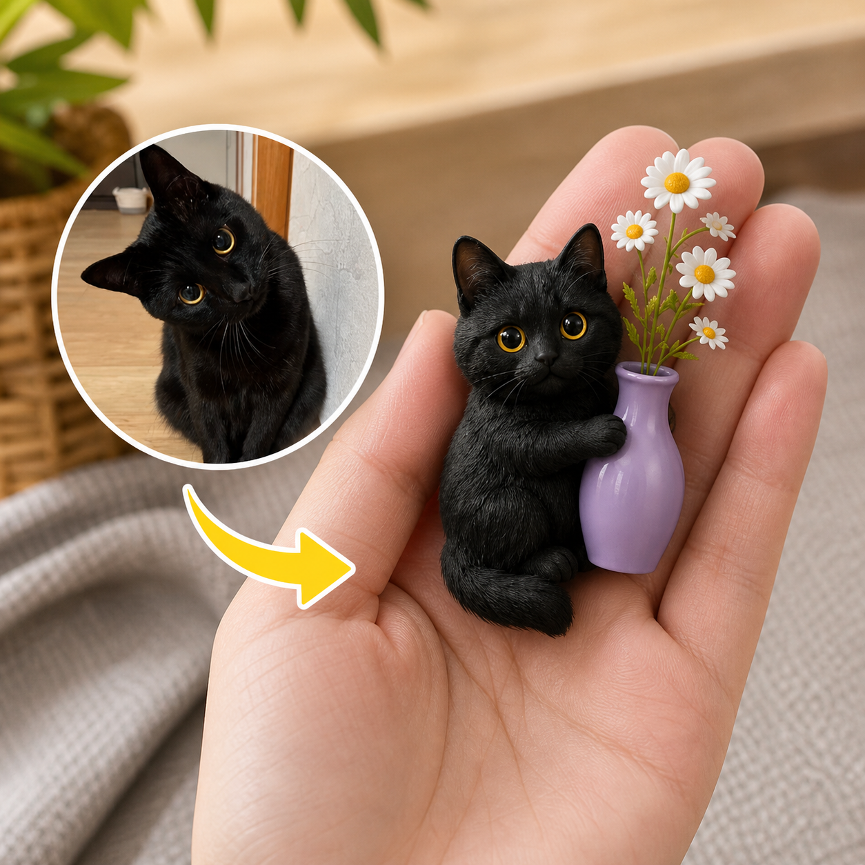 Customized 3D Cartoon Fridge Magnets | Customizable with pet photos | Unique hand-painted 3D embossed commemorative gifts, suitable for holidays, birthdays, anniversaries, and other occasions.