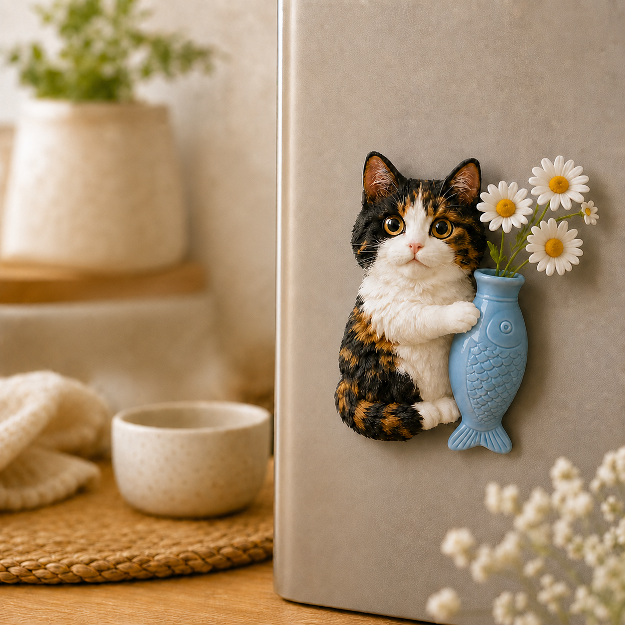 Custom 3D Relief Cartoon Fridge Magnet | Customizable with Pet Photos