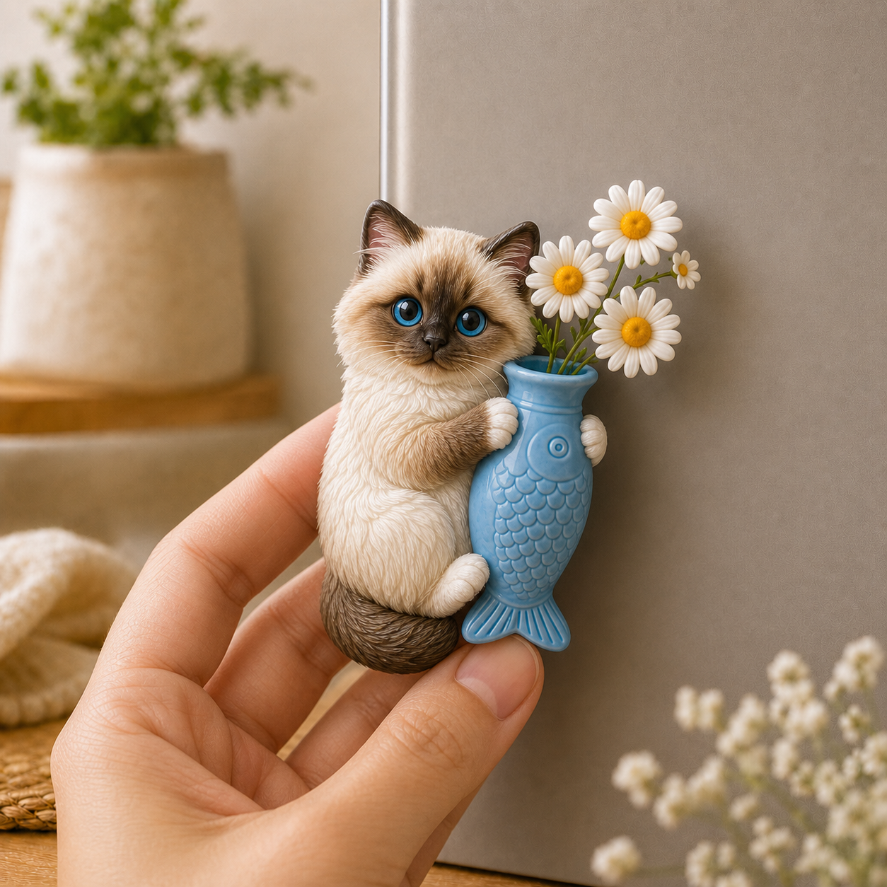 Custom 3D Relief Cartoon Fridge Magnet | Customizable with Pet Photos