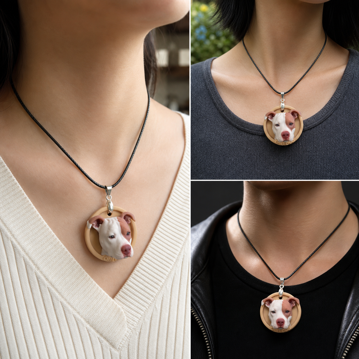 Personalized pet necklaces, customizable pet pendants, dog and cat portrait necklaces, commemorative gifts, and the perfect present for pet lovers.