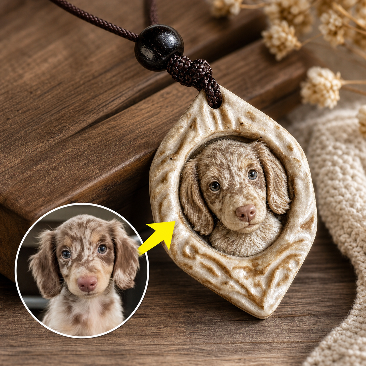 Personalized necklaces, customizable pet pendants, dog and cat portrait necklaces, commemorative gifts, and the perfect present for pet lovers.