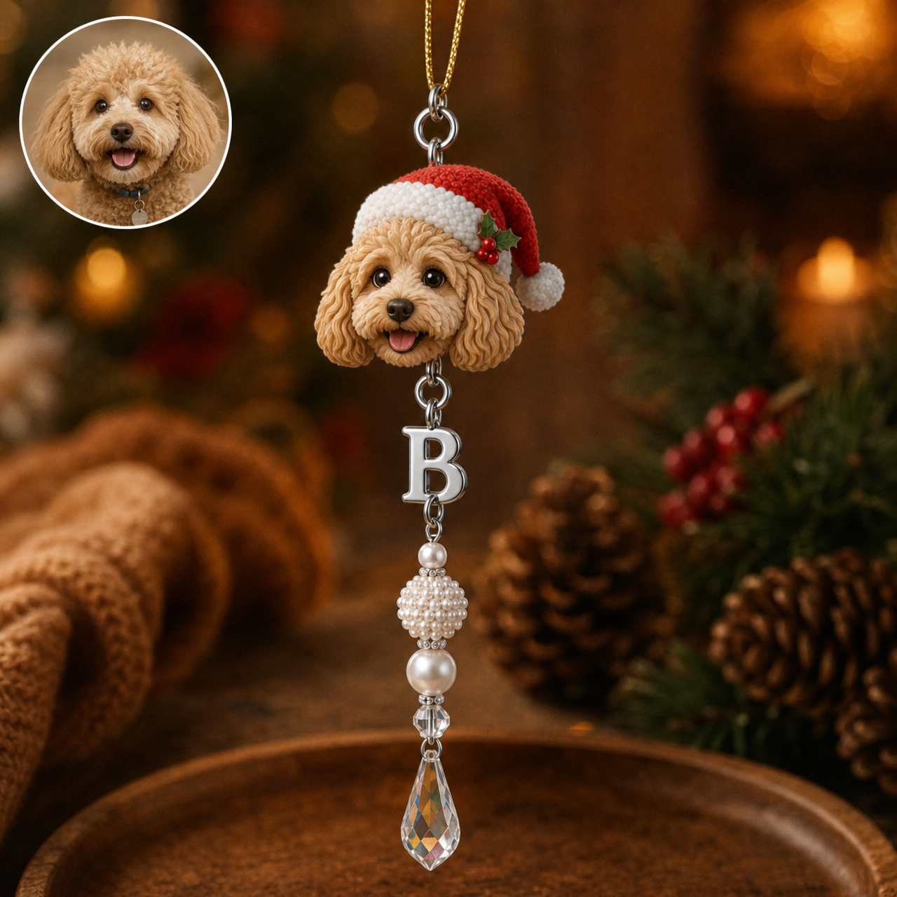 Custom 3D Character & Name Christmas Tree Ornament