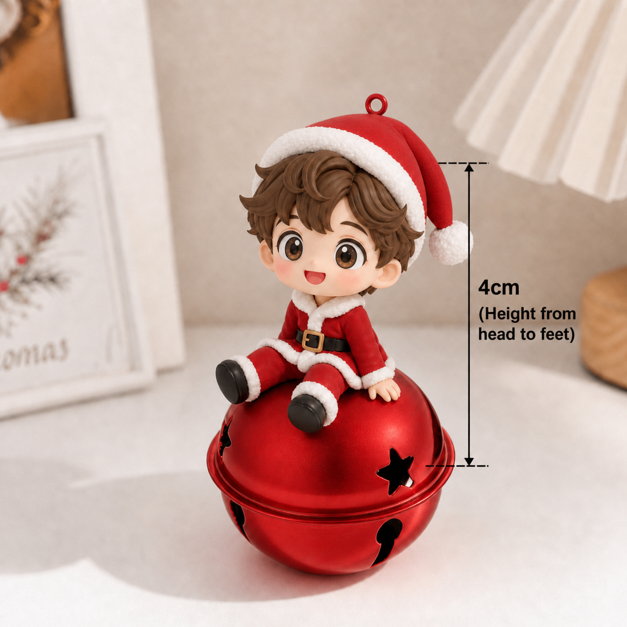 Custom 3D Character Christmas Bell Ornament