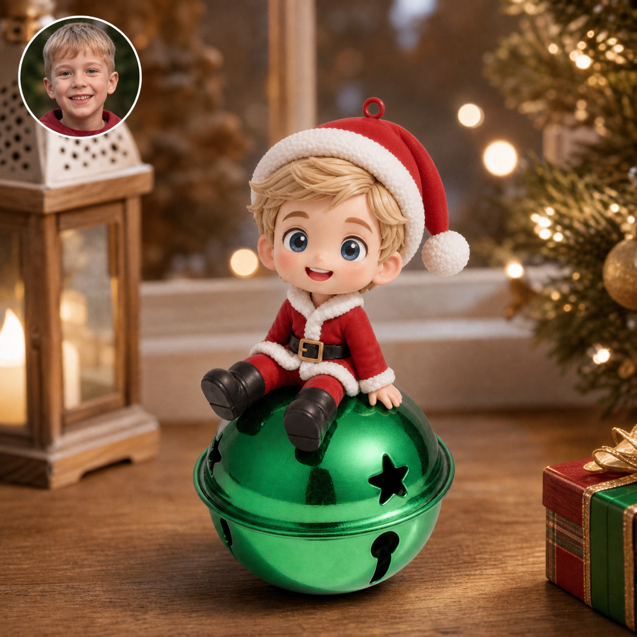Custom 3D Character Christmas Bell Ornament