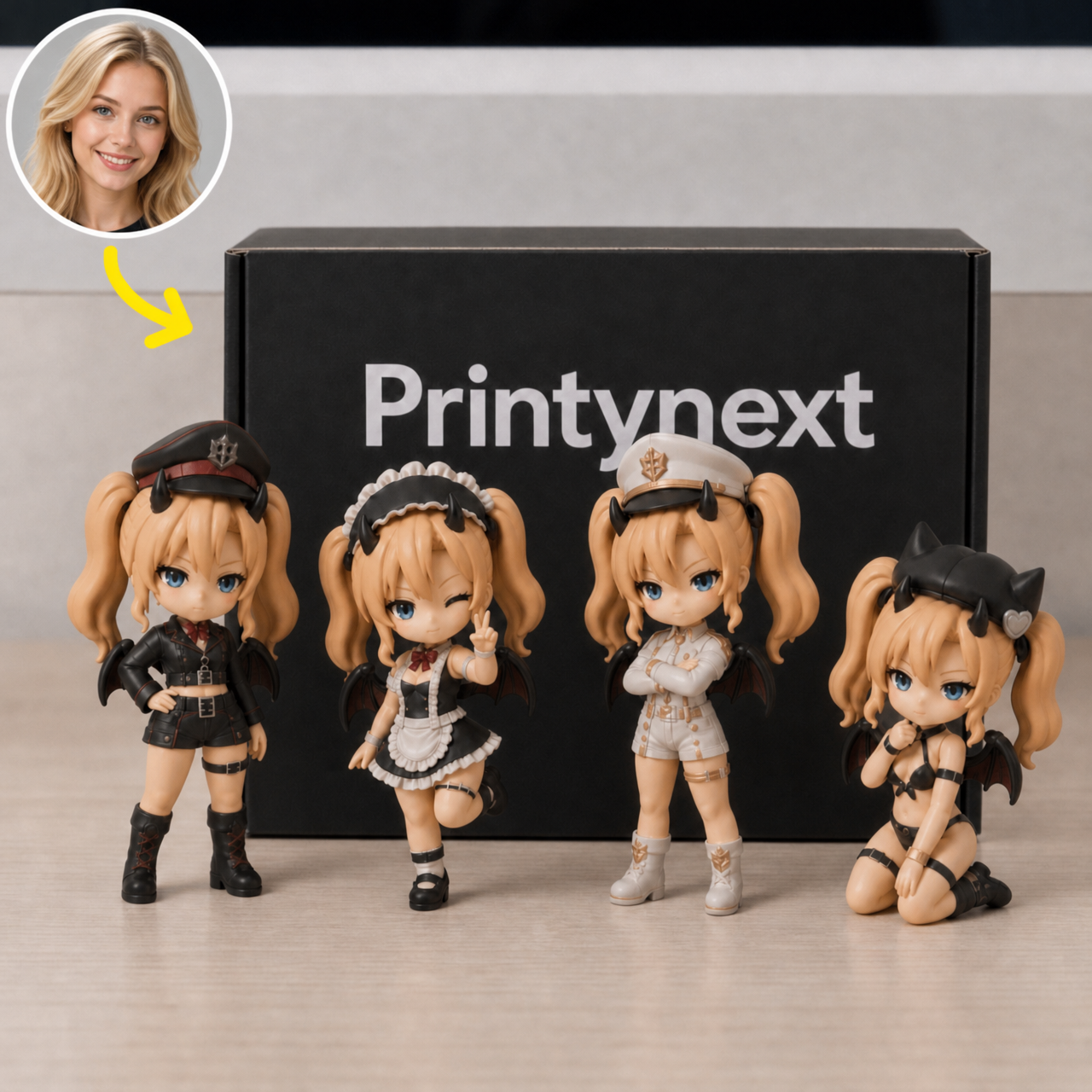 Customizable Anime Desk Figurine – Multiple Styles