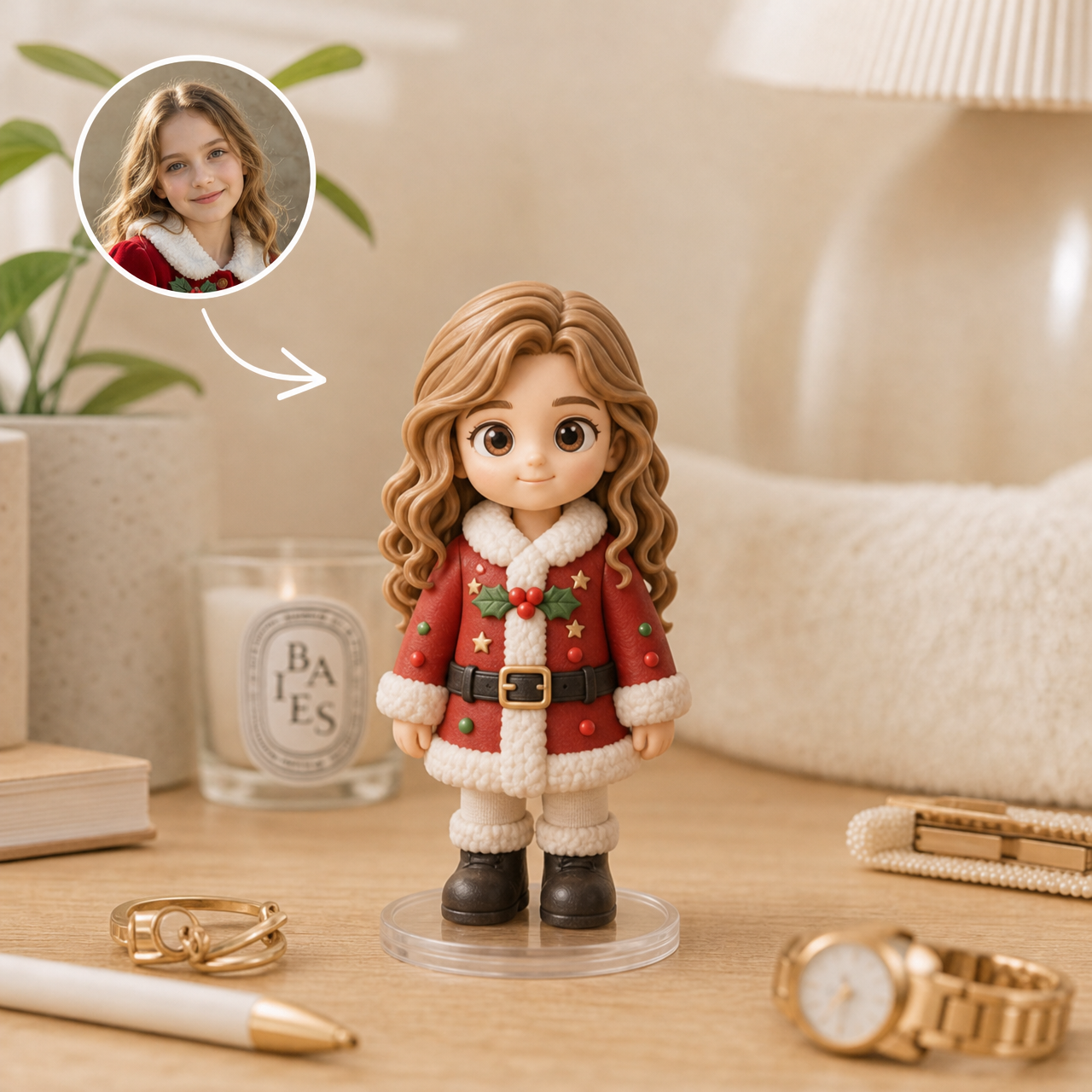 Custom 3D Cartoon Christmas Figurine