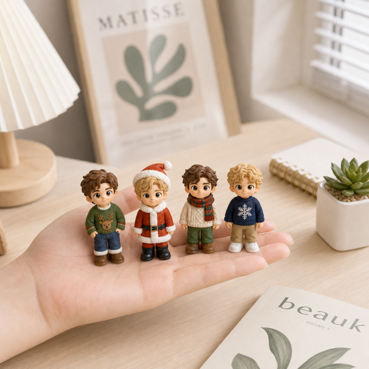 Custom 3D Cartoon Christmas Figurine