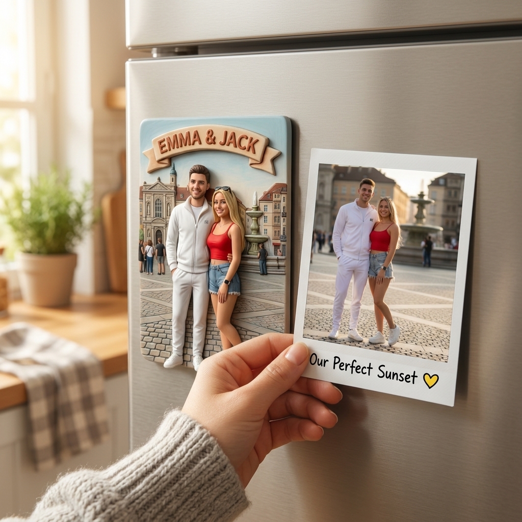 Custom 3D Relief Fridge Magnet – Sculpted Photo with Real Depth