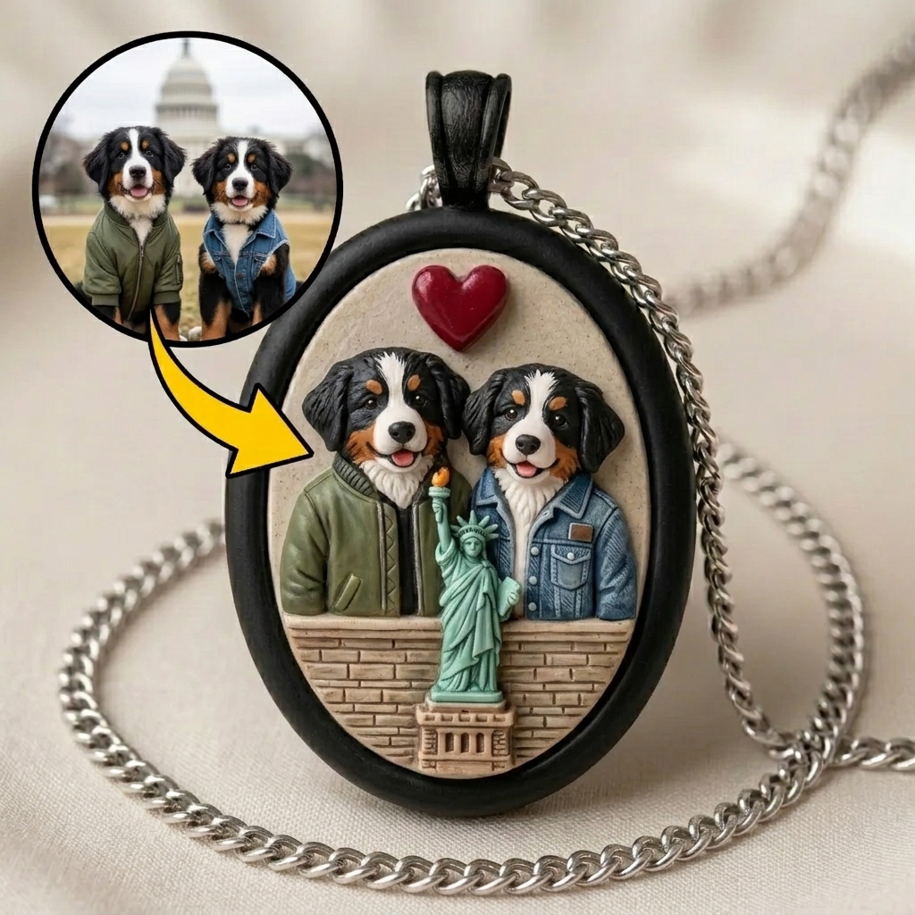 Personalized necklaces, customizable pet pendants, dog and cat portrait necklaces, commemorative gifts, and the perfect present for pet lovers.