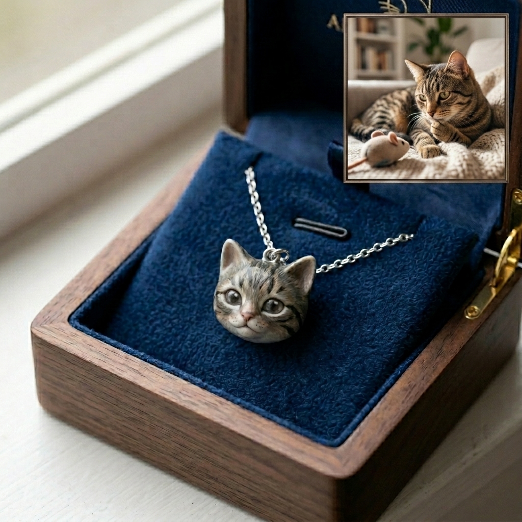 Personalized necklaces, customizable pet pendants, dog and cat portrait necklaces, commemorative gifts, and the perfect present for pet lovers.