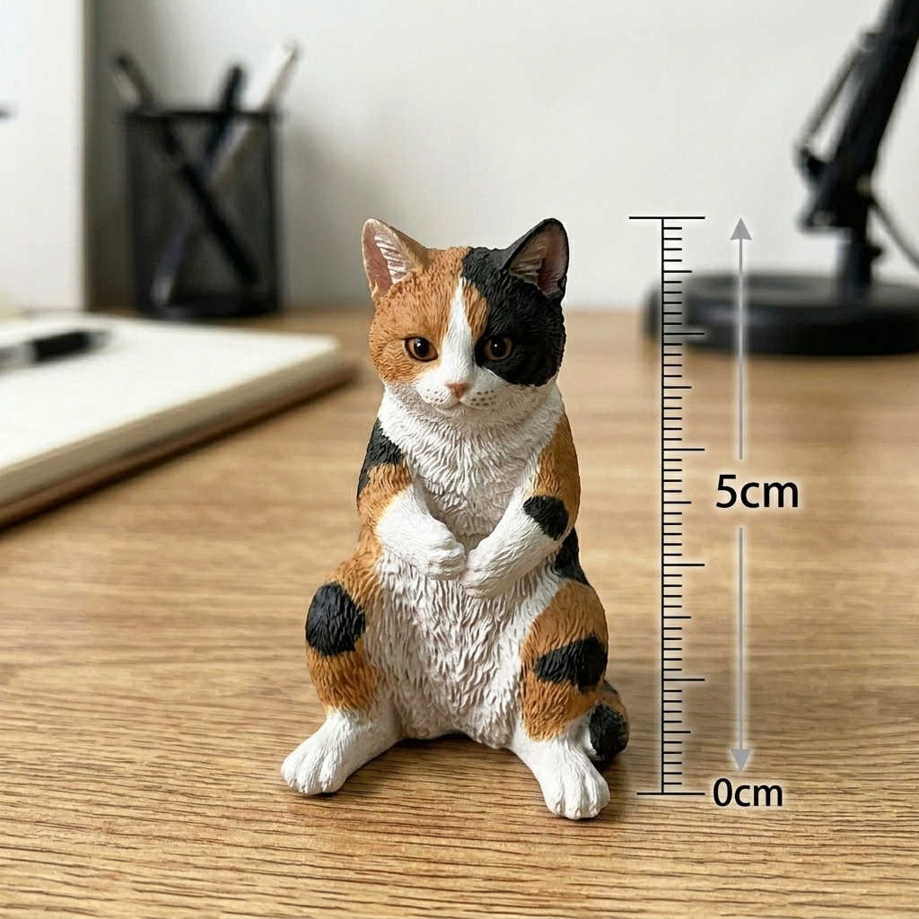 Cute 3D Custom Mini Ornaments of Pets Fishing | Made of resin, compatible with cars and offices, multi-purpose for dashboard/desktop, cartoon theme.