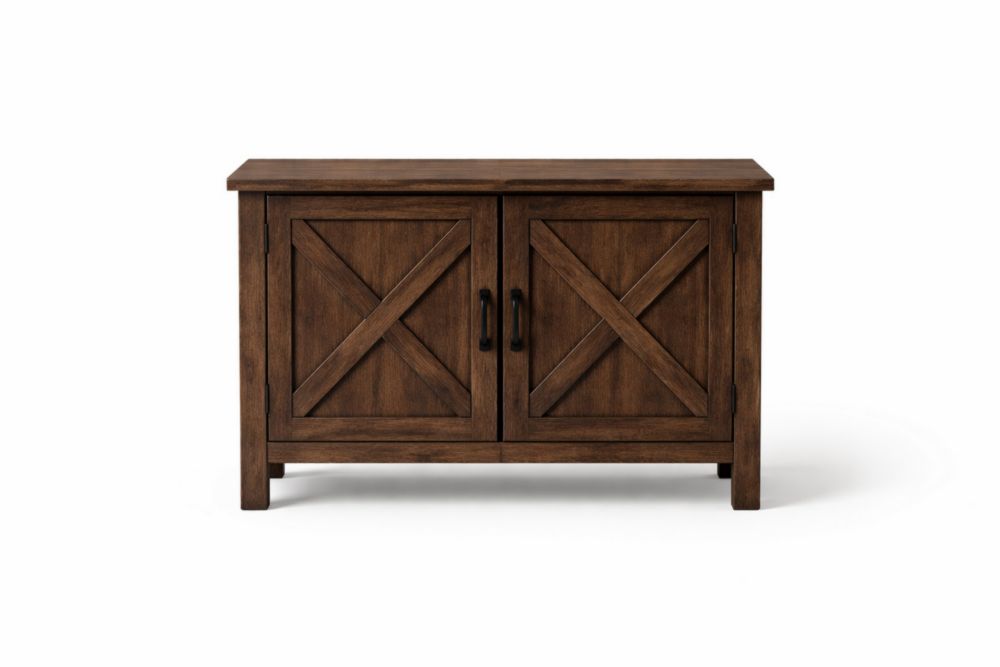 Buffet en bois Marron 2 portes
