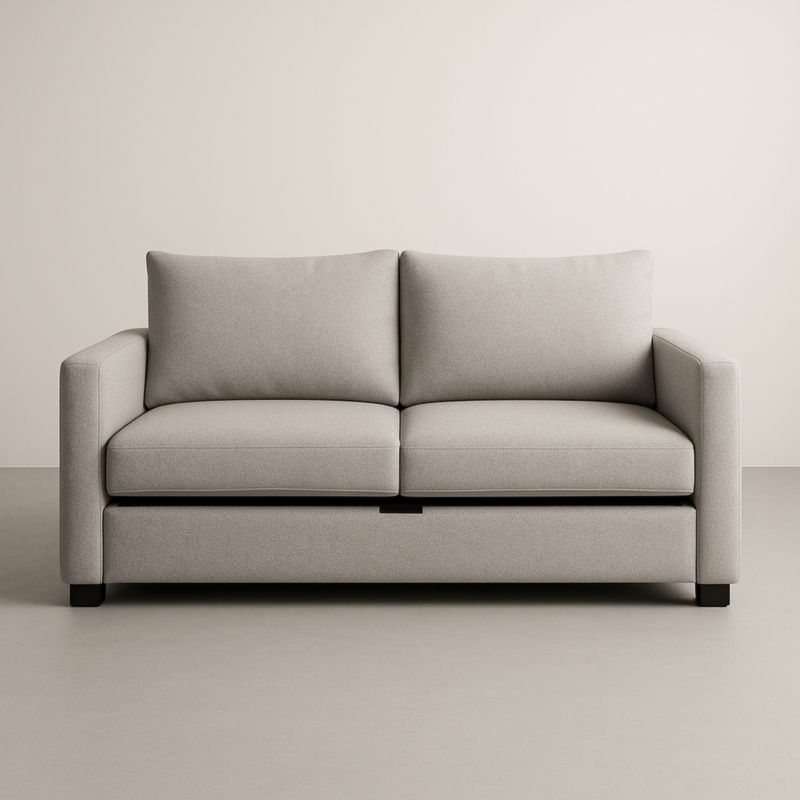 Canapé 2 places en tissu polyester Gris 180x90x85 cm