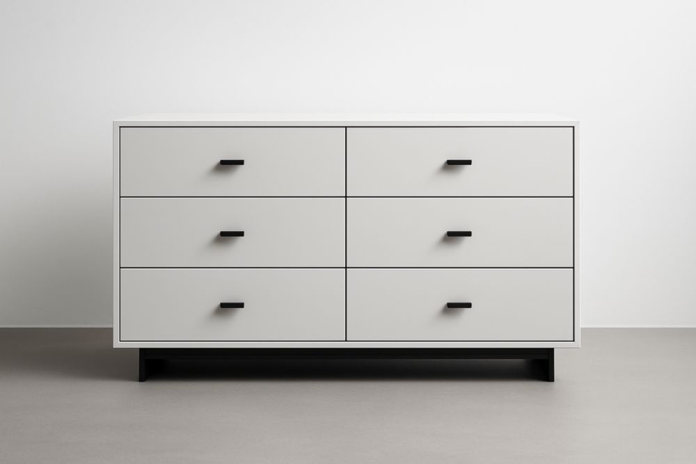 Meuble de rangement à 6 tiroirs 120 × 40 × 75 cm