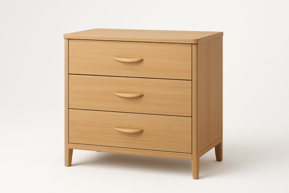 Meuble de rangement à 3 tiroirs 80×40×90 cm