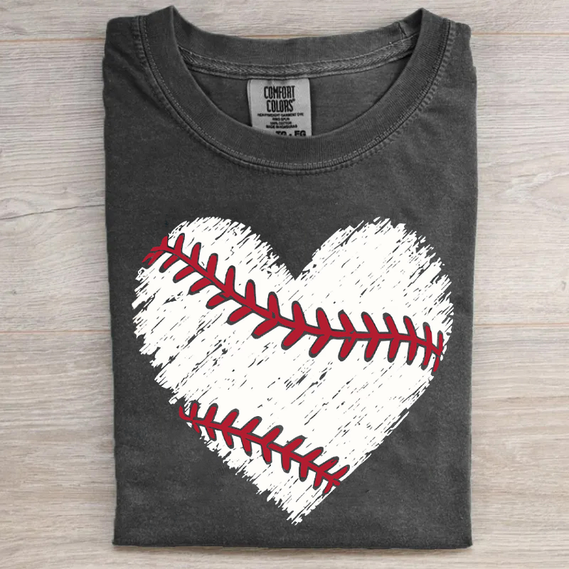 Baseball Distressed Heart shirt