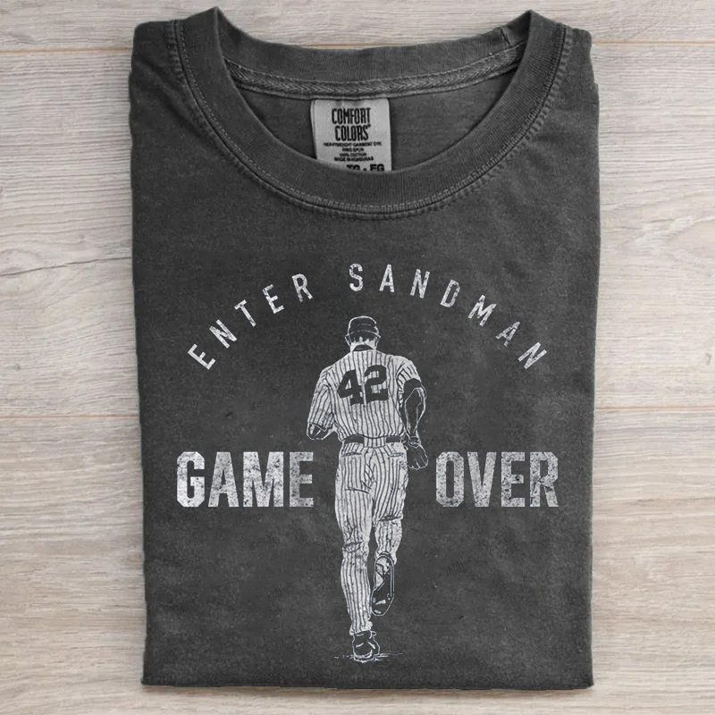Enter Sandman Vintage Baseball T shirt